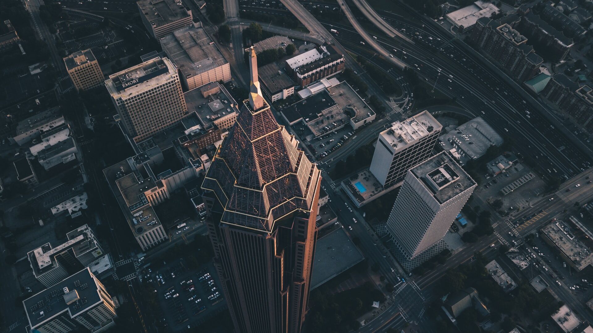 atlanta skyline from above